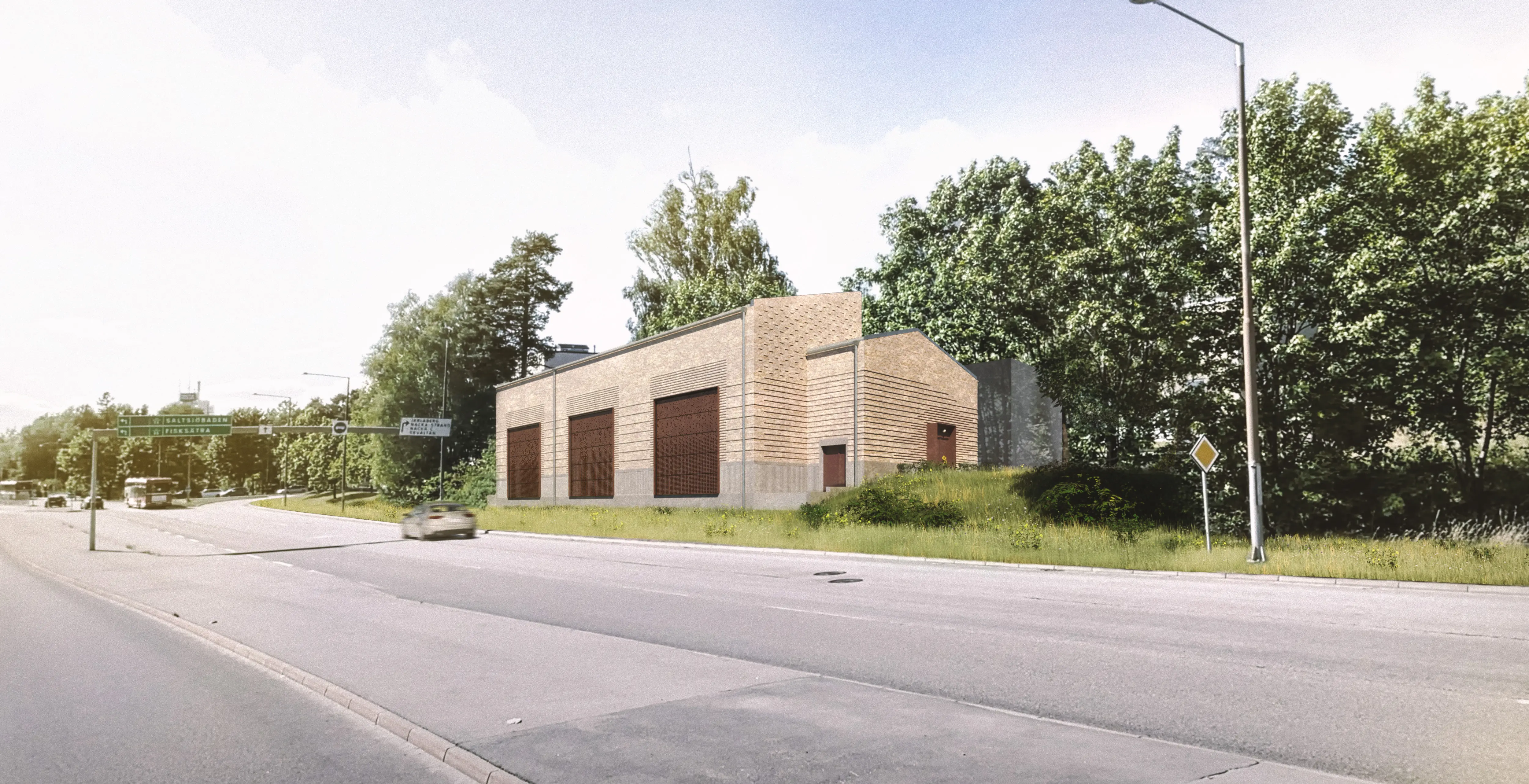 Montörer som arbetar i grop